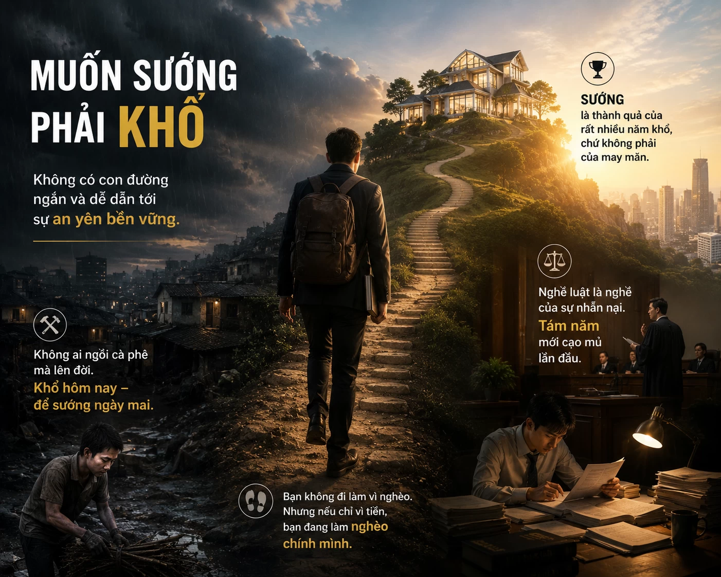MUỐN SƯỚNG PHẢI KHỔ