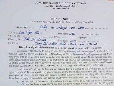 Bị đánh đập dã man trong cuộc nhậu: Nhiều điểm bất thường trong đơn kiến nghị