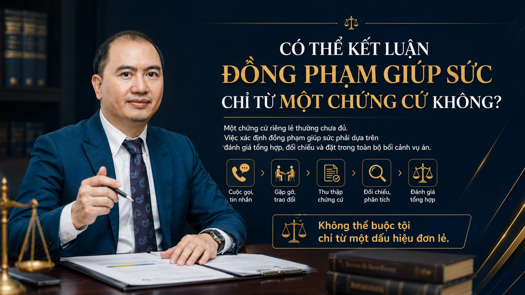 CÓ THỂ KẾT LUẬN ĐỒNG PHẠM GIÚP SỨC CHỈ TỪ MỘT CHỨNG CỨ KHÔNG?